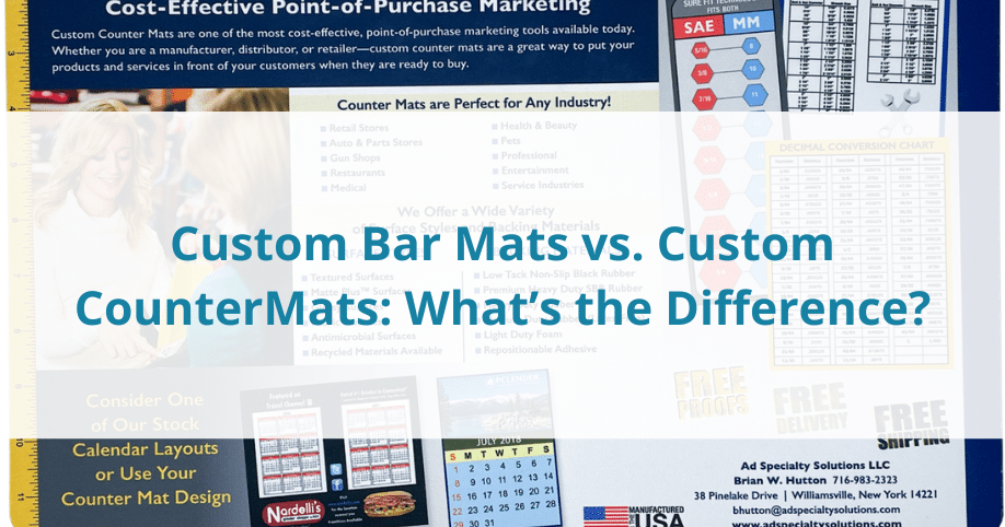 Custom Bar Mats vs. Custom Counter Mats: What’s the Difference?